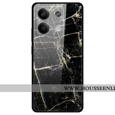 Coque Xiaomi Redmi Note 13 5G Verre Trempé Motif Noir Platine