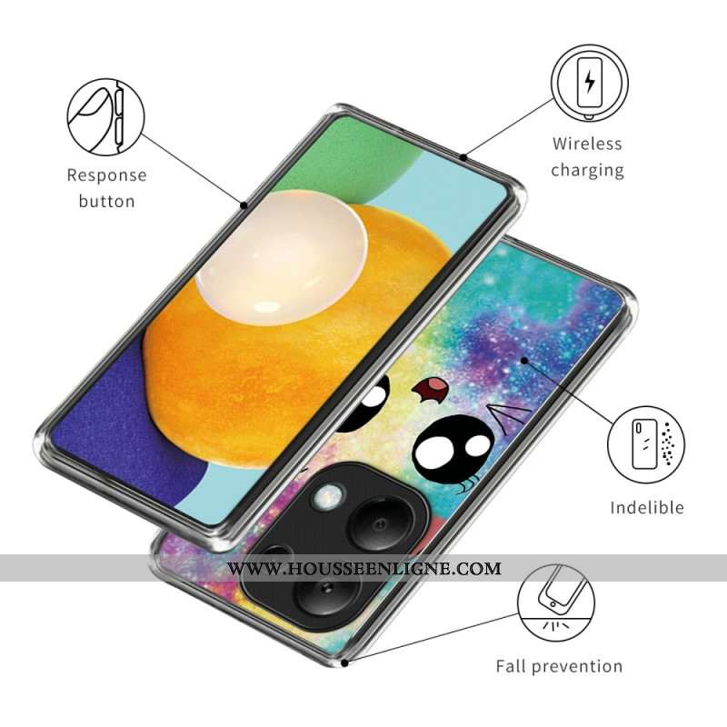 Coque Xiaomi Redmi Note 13 Pro 4G / Poco M6 Pro 4G Chat Arc-en-ciel