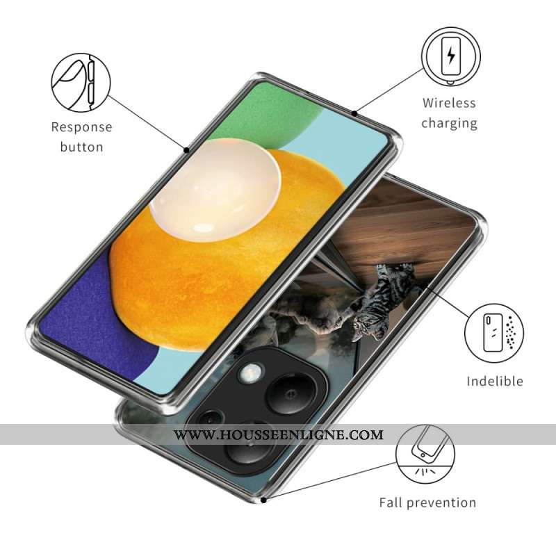 Coque Xiaomi Redmi Note 13 Pro 4G / Poco M6 Pro 4G Chat Miroir