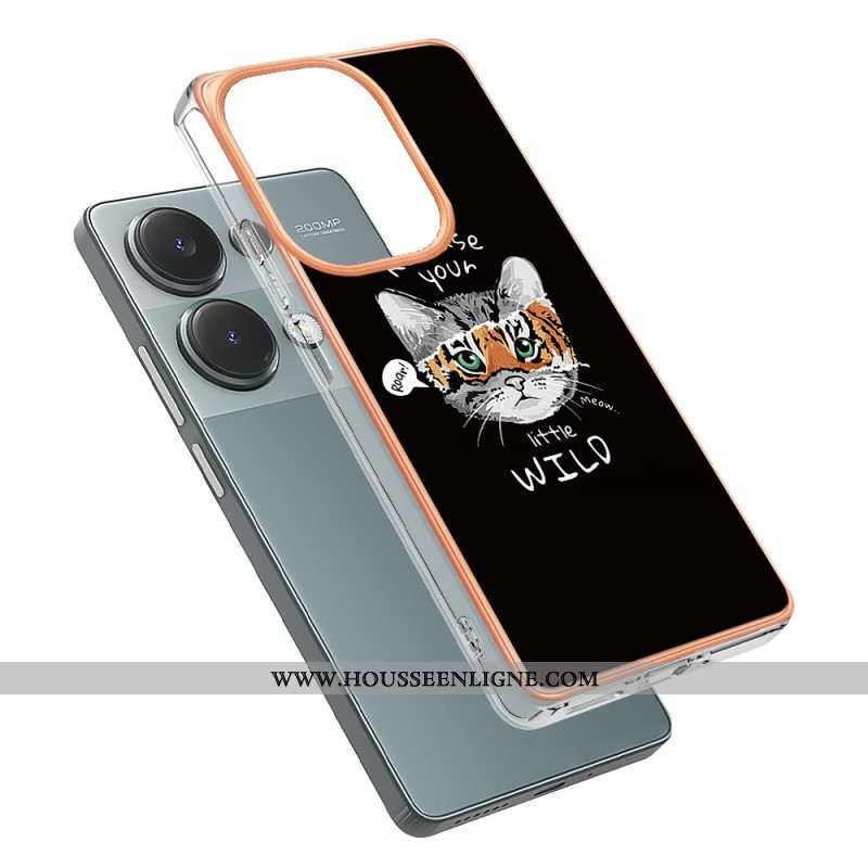 Coque Xiaomi Redmi Note 13 Pro 4G / Poco M6 Pro 4G Chat et Tigre