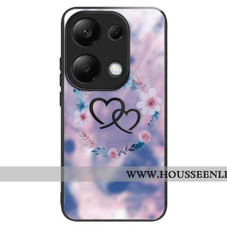 Coque Xiaomi Redmi Note 13 Pro 4G / Poco M6 Pro 4G Coque Verre Trempé Cœur à Cœur