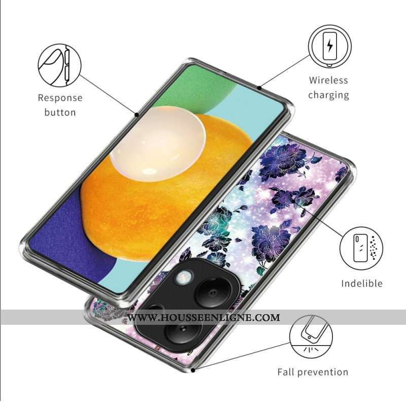 Coque Xiaomi Redmi Note 13 Pro 4G / Poco M6 Pro 4G Fleurs Pourpres