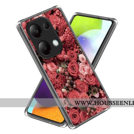 Coque Xiaomi Redmi Note 13 Pro 4G / Poco M6 Pro 4G Fleurs Rouges et Roses