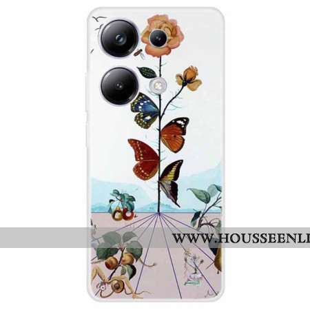 Coque Xiaomi Redmi Note 13 Pro 4G / Poco M6 Pro 4G Fleurs de Papillons