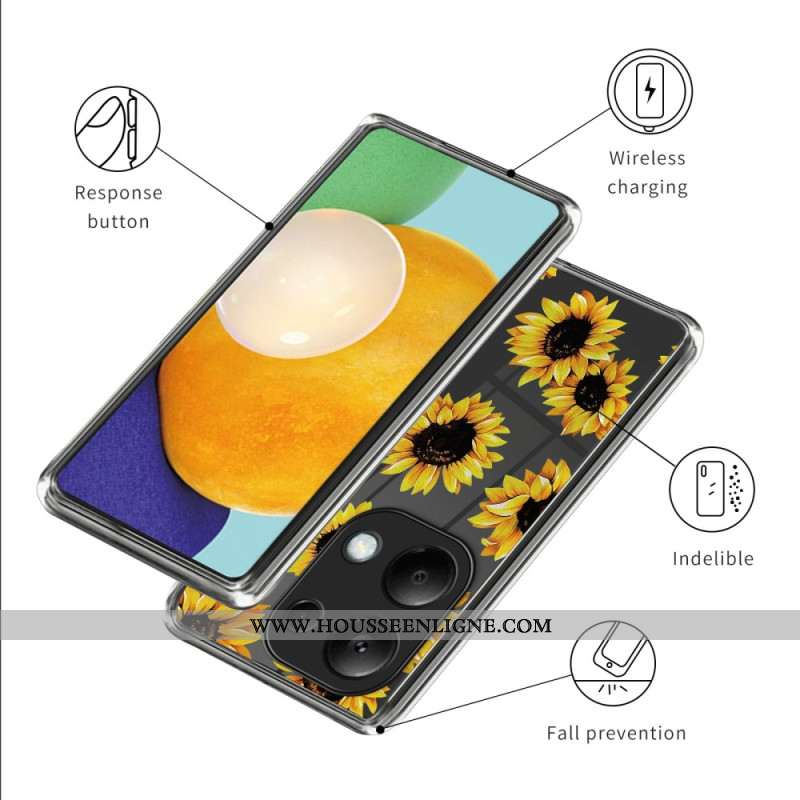 Coque Xiaomi Redmi Note 13 Pro 4G / Poco M6 Pro 4G Motif Tournesols