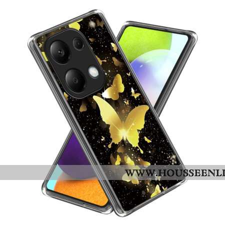 Coque Xiaomi Redmi Note 13 Pro 4G / Poco M6 Pro 4G Papillons Dorés