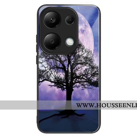 Coque Xiaomi Redmi Note 13 Pro 4G / Poco M6 Pro 4G Verre Trempé Arbre et Lune