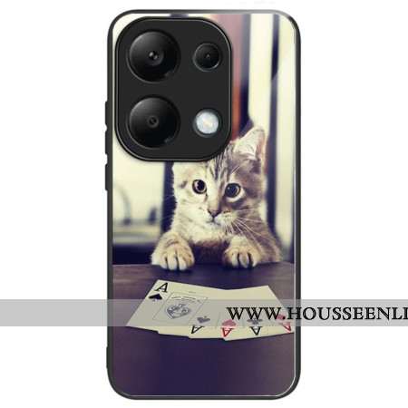 Coque Xiaomi Redmi Note 13 Pro 4G / Poco M6 Pro 4G Verre Trempé Chat Poker