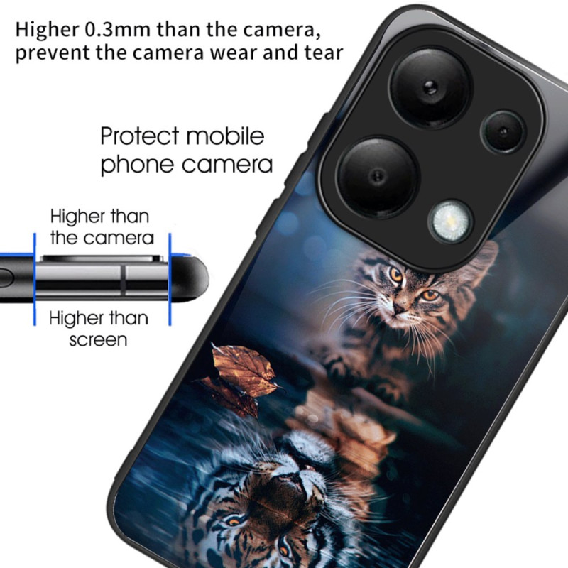 Coque Xiaomi Redmi Note 13 Pro 4G / Poco M6 Pro 4G Verre Trempé Chat et Tigre