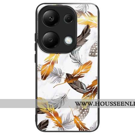 Coque Xiaomi Redmi Note 13 Pro 4G / Poco M6 Pro 4G Verre Trempé Feuilles Dorées