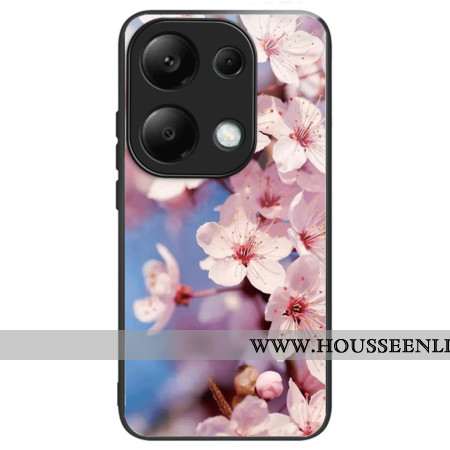 Coque Xiaomi Redmi Note 13 Pro 4G / Poco M6 Pro 4G Verre Trempé Fleurs de Pêcher