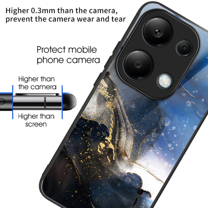 Coque Xiaomi Redmi Note 13 Pro 4G / Poco M6 Pro 4G Verre Trempé Noir Bleu Doré