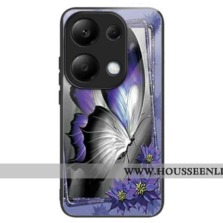 Coque Xiaomi Redmi Note 13 Pro 4G / Poco M6 Pro 4G Verre Trempé Papillon Violet