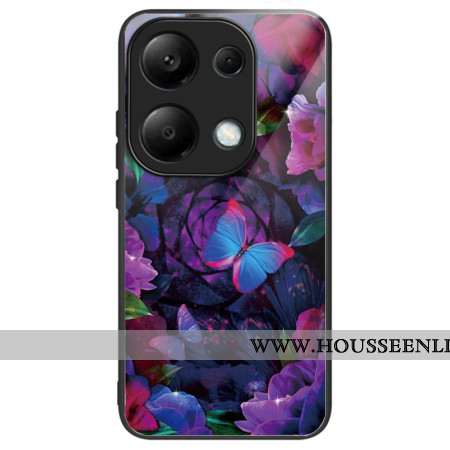 Coque Xiaomi Redmi Note 13 Pro 4G / Poco M6 Pro 4G Verre Trempé Papillons Colorés