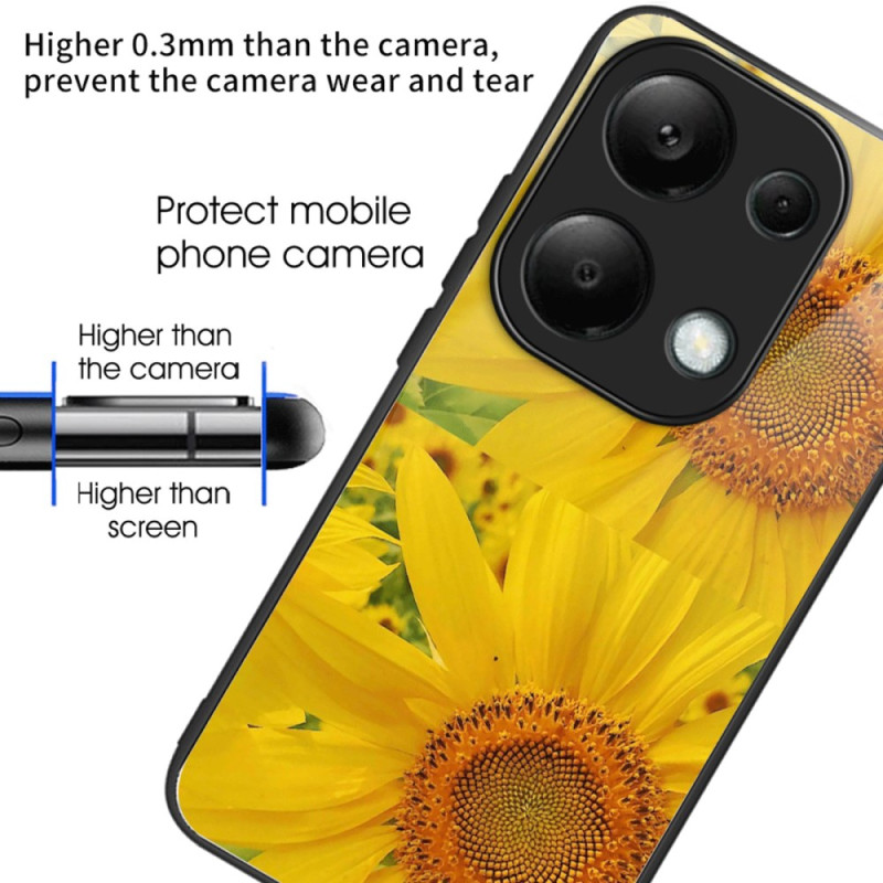 Coque Xiaomi Redmi Note 13 Pro 4G / Poco M6 Pro 4G Verre Trempé Tournesols