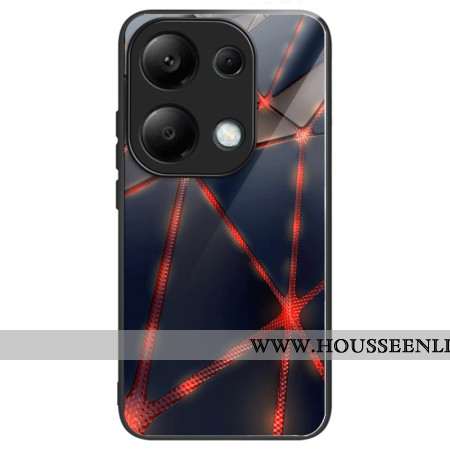 Coque Xiaomi Redmi Note 13 Pro 4G / Poco M6 Pro 4G Verre Trempé Triangles Rouges