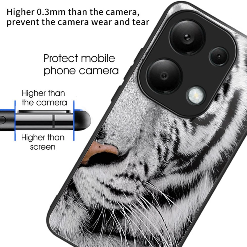 Coque Xiaomi Redmi Note 13 Pro 4G / Poco M6 Pro 4G Verre Trempé Tête de Tigre