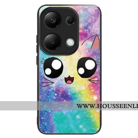 Coque Xiaomi Redmi Note 13 Pro 4G / Poco M6 Pro 4G Verre TrempéChat Arc-en Ciel