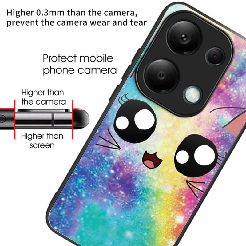 Coque Xiaomi Redmi Note 13 Pro 4G / Poco M6 Pro 4G Verre TrempéChat Arc-en Ciel