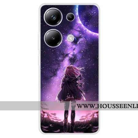 Coque Xiaomi Redmi Note 13 Pro 4G / Poco M6 Pro 4G Étoiles et Fille