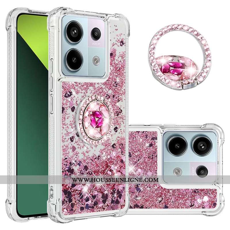 Coque Xiaomi Redmi Note 13 Pro 5G / Poco X6 5G Paillettes Anneau-Support