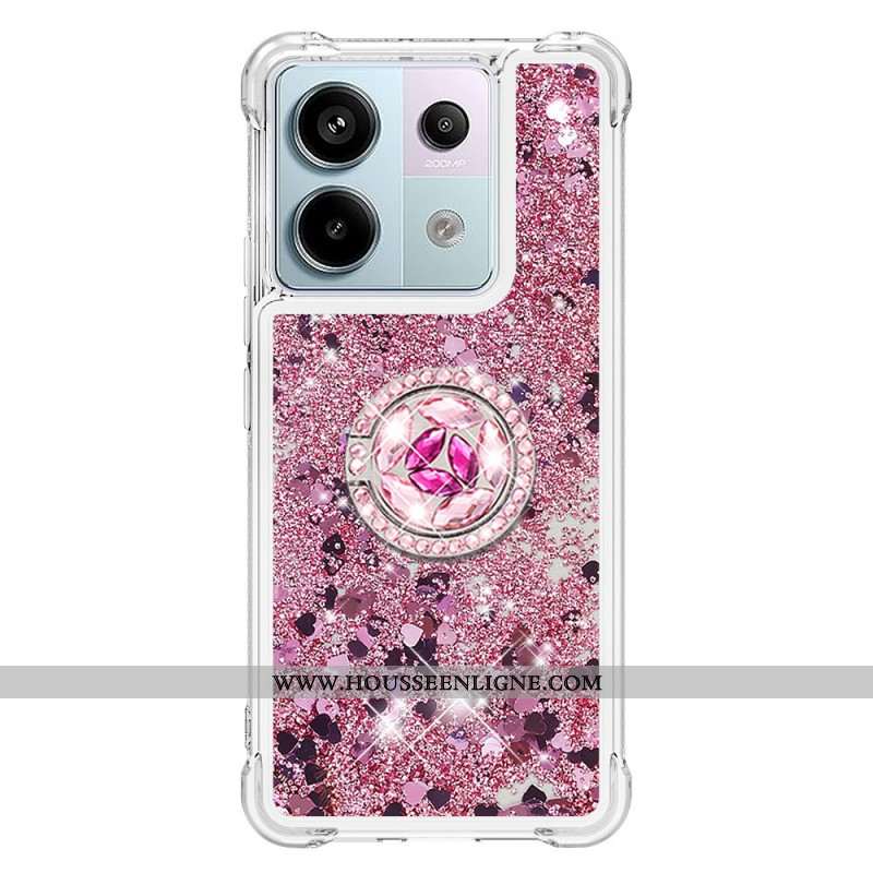 Coque Xiaomi Redmi Note 13 Pro 5G / Poco X6 5G Paillettes Anneau-Support