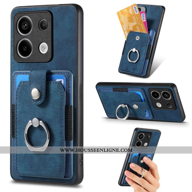 Coque Xiaomi Redmi Note 13 Pro 5G / Poco X6 5G Porte-Cartes et Anneau-Support