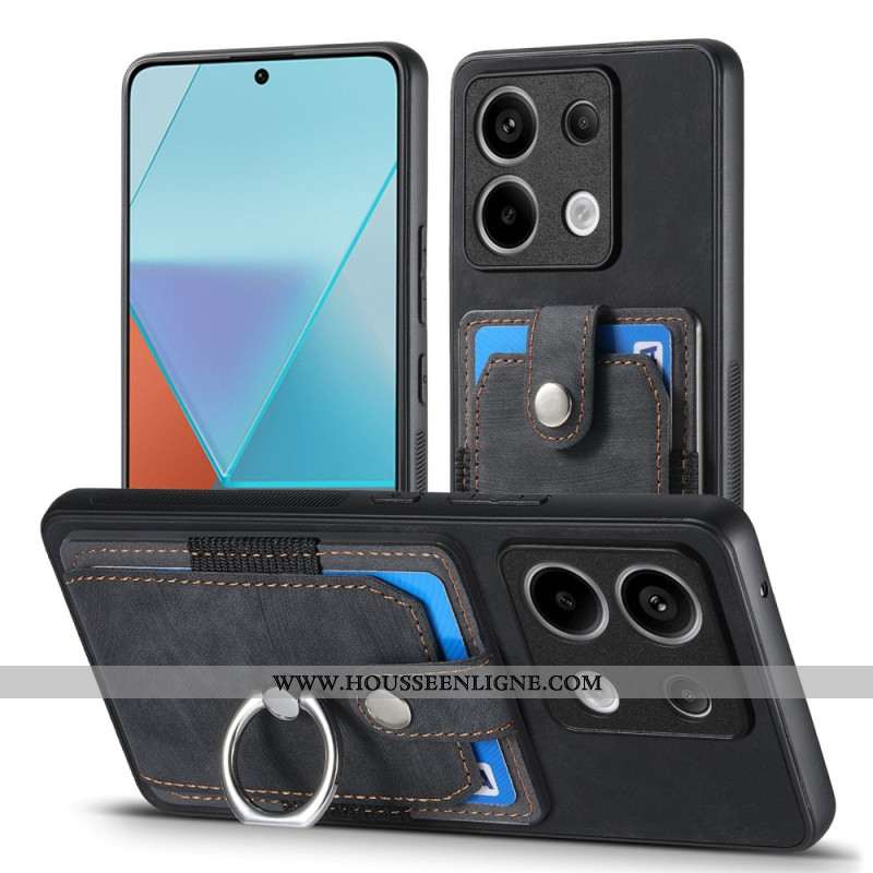 Coque Xiaomi Redmi Note 13 Pro 5G / Poco X6 5G Porte-Cartes et Anneau-Support