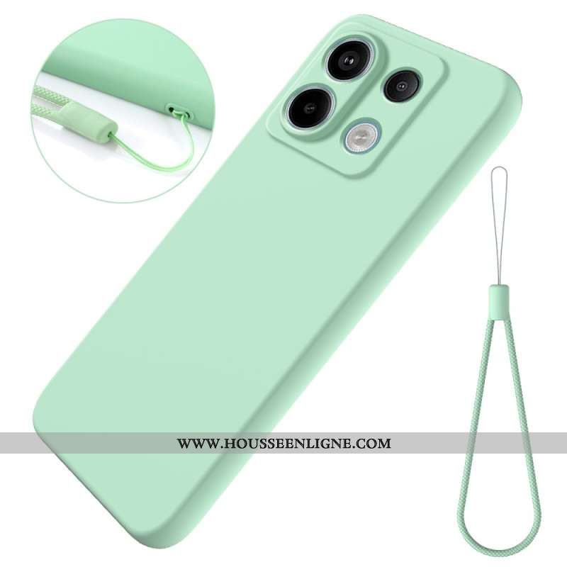 Coque Xiaomi Redmi Note 13 Pro 5G / Poco X6 5G Silicone Liquide à Lanière