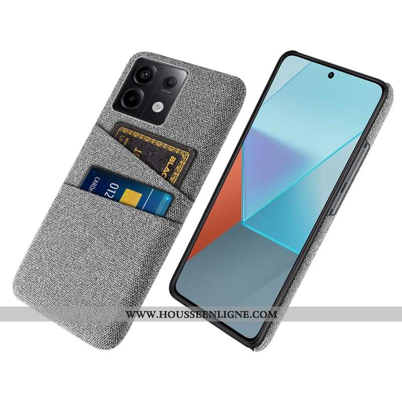 Coque Xiaomi Redmi Note 13 Pro 5G / Poco X6 5G Tissu Double Porte-Cartes