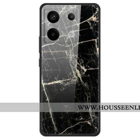 Coque Xiaomi Redmi Note 13 Pro 5G / Poco X6 5G Verre Trempé Grain Noir Platine