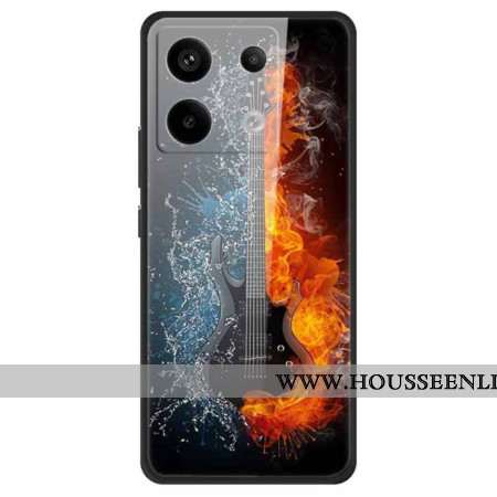 Coque Xiaomi Redmi Note 13 Pro 5G / Poco X6 5G Verre Trempé Guitare de Glace et de Feu