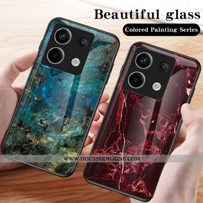 Coque Xiaomi Redmi Note 13 Pro 5G / Poco X6 5G Verre Trempé Marbre Noir et Doré