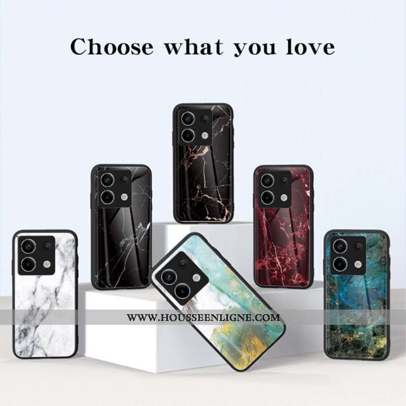 Coque Xiaomi Redmi Note 13 Pro 5G / Poco X6 5G Verre Trempé Marbre Rouge