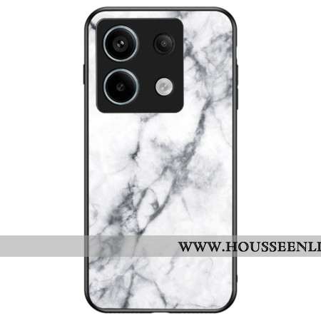 Coque Xiaomi Redmi Note 13 Pro 5G / Poco X6 5G Verre Trempé Motif Marbre Blanc