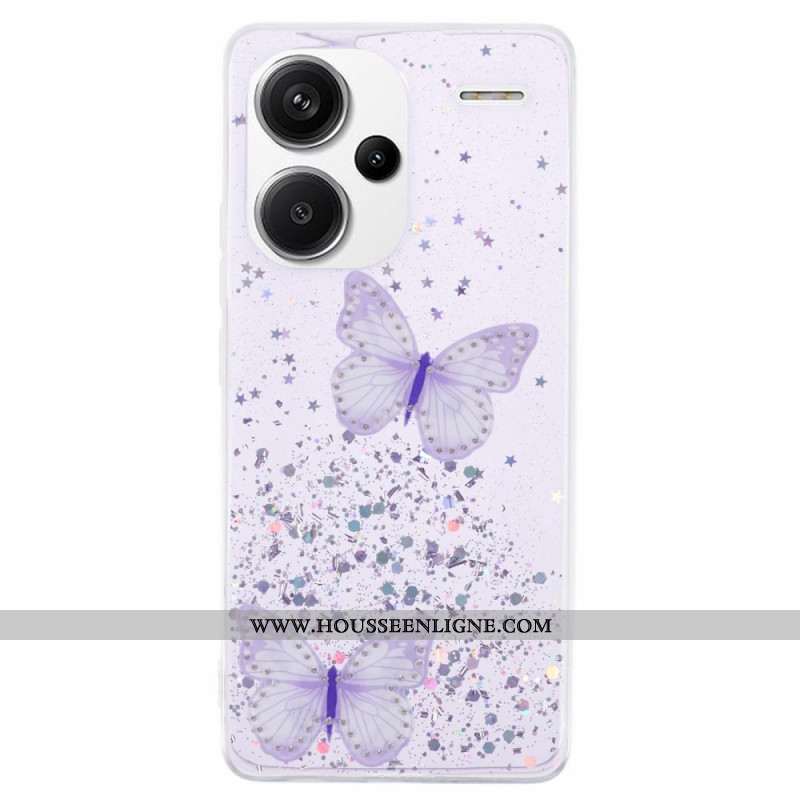 Coque Xiaomi Redmi Note 13 Pro Plus 5G Papillons Paillettes