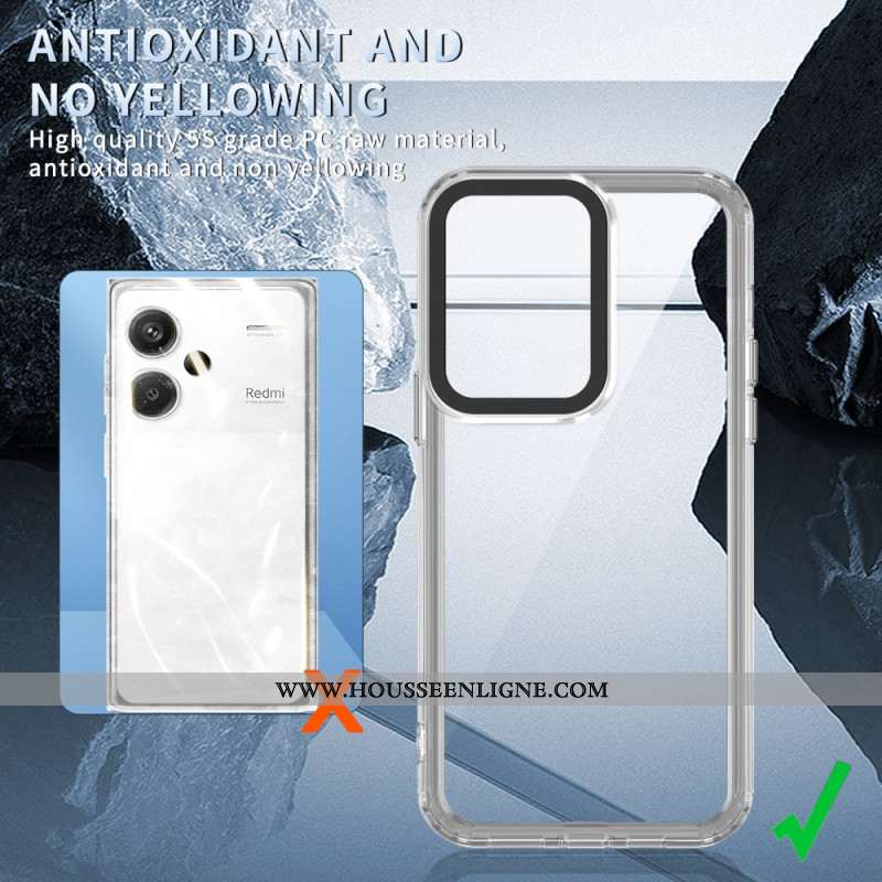 Coque Xiaomi Redmi Note 13 Pro Plus 5G Transparente Rebords Style Métal