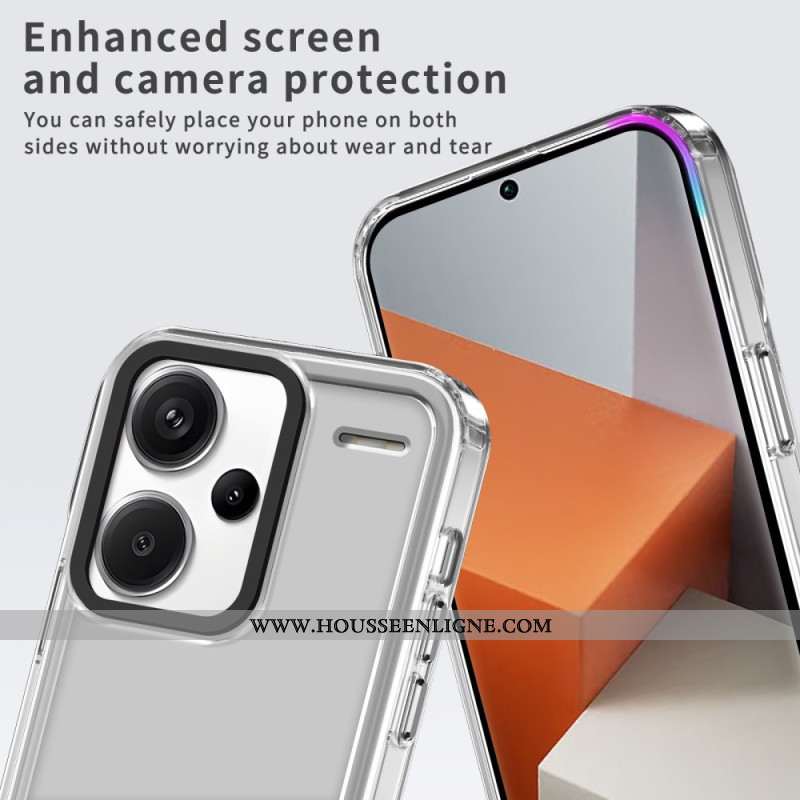 Coque Xiaomi Redmi Note 13 Pro Plus 5G Transparente Rebords Style Métal