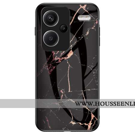 Coque Xiaomi Redmi Note 13 Pro Plus 5G Verre Trempé Marbre Noir et Doré