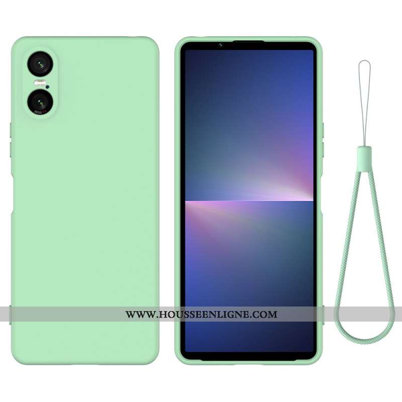 Coque Xperia 10 VI Silicone Liquide à Lanière