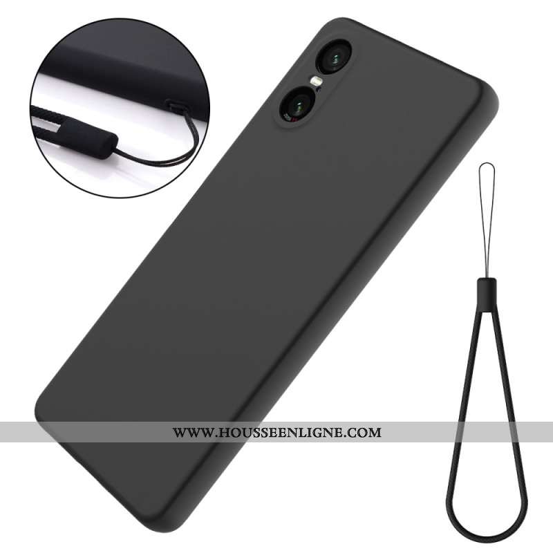 Coque Xperia 10 VI Silicone Liquide à Lanière