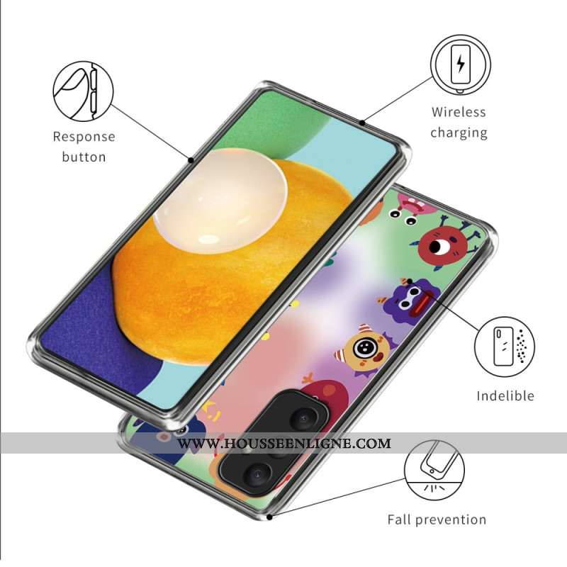 Coque amsung Galaxy A55 5G Monstres Cartoon