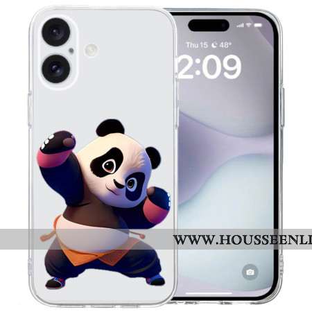 Coque iPhone 16 Bord Transparent Panda