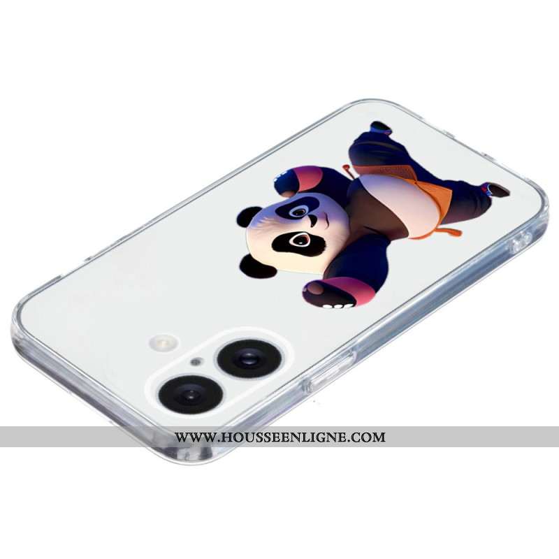 Coque iPhone 16 Bord Transparent Panda