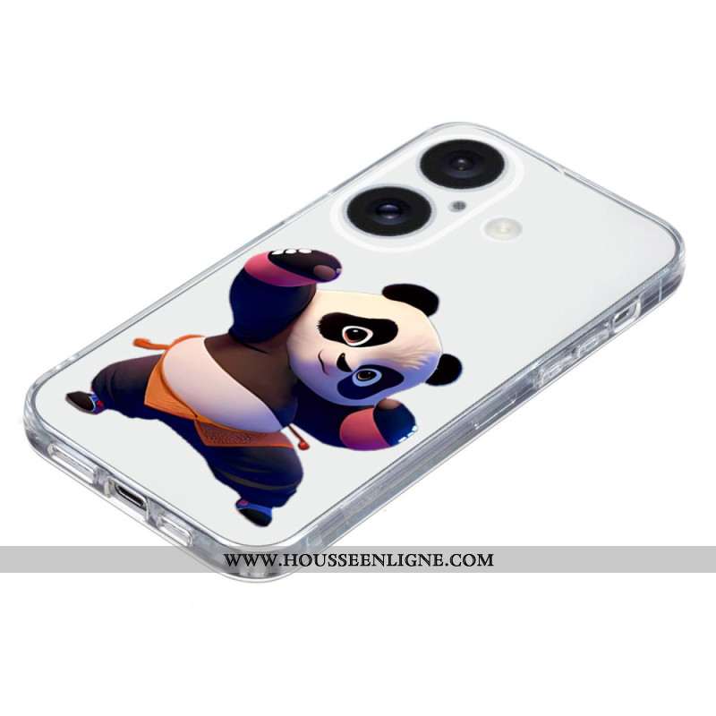 Coque iPhone 16 Bord Transparent Panda