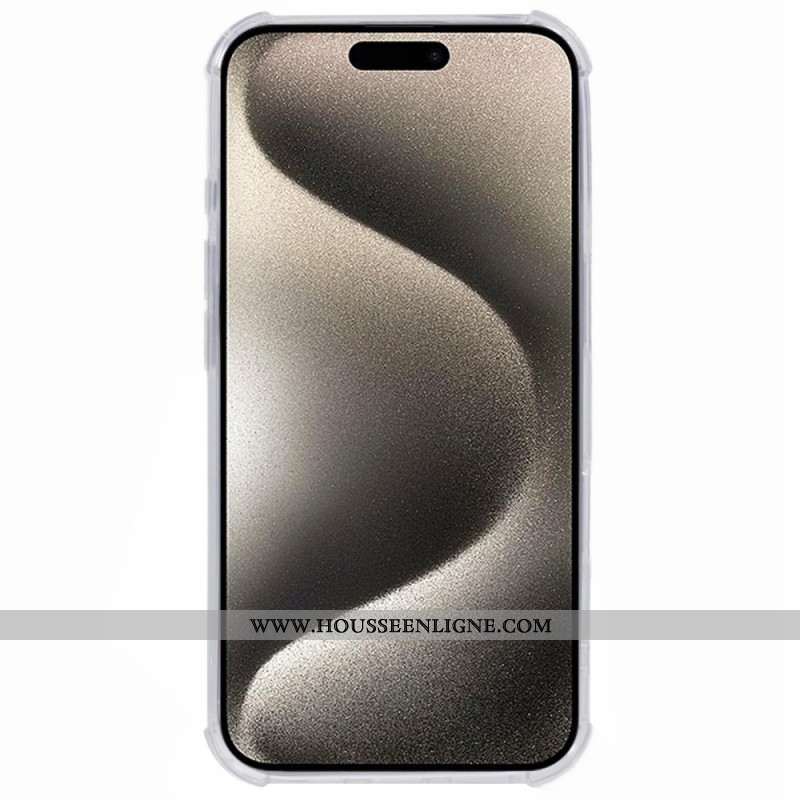 Coque iPhone 16 Coins Renforcés et Papier à Carte