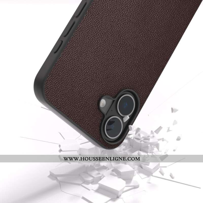 Coque iPhone 16 Cuir Véritable ABEEL