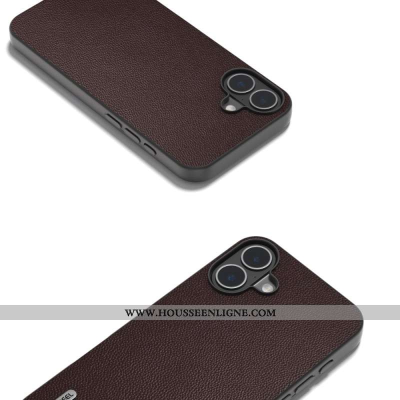 Coque iPhone 16 Cuir Véritable ABEEL