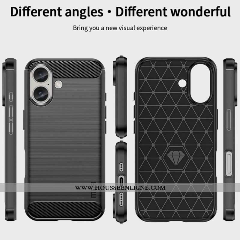 Coque iPhone 16 Fibre Carbone Brossée MOFI