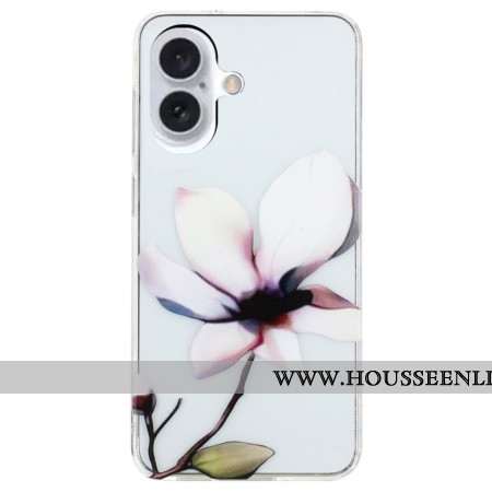 Coque iPhone 16 Fleur Blanche